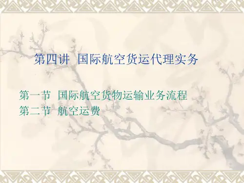 第四讲-航空货运操作实务