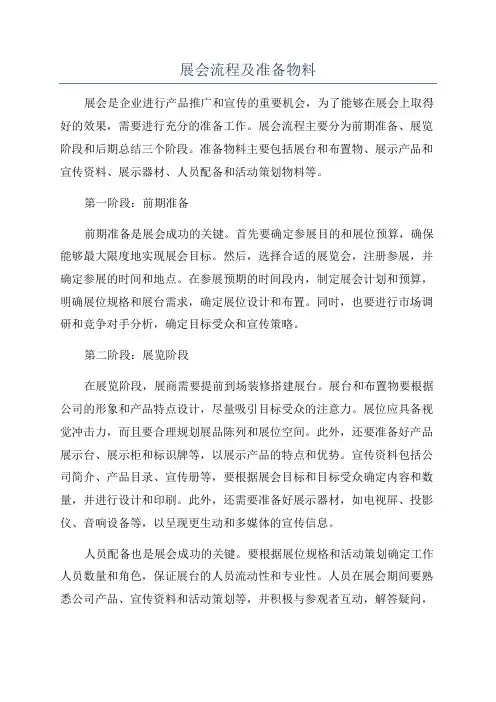 展会流程及准备物料