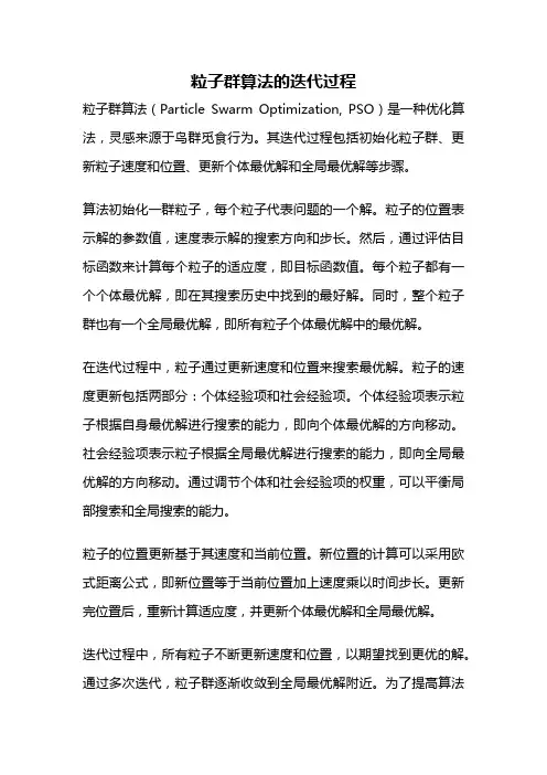 粒子群算法的迭代过程