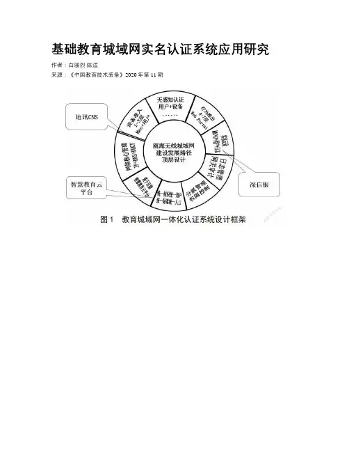 基础教育城域网实名认证系统应用研究