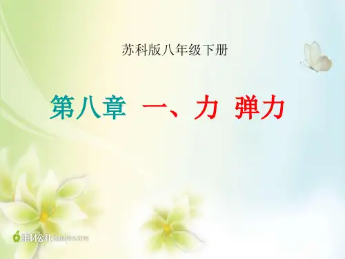苏科版八年级下册物理一、力 弹力  课件 (共12张PPT)