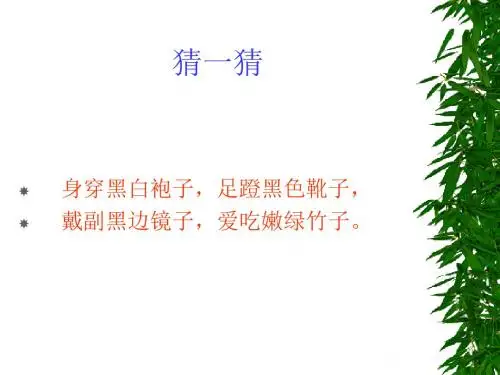 第11课《可爱的大熊猫PPT课件》
