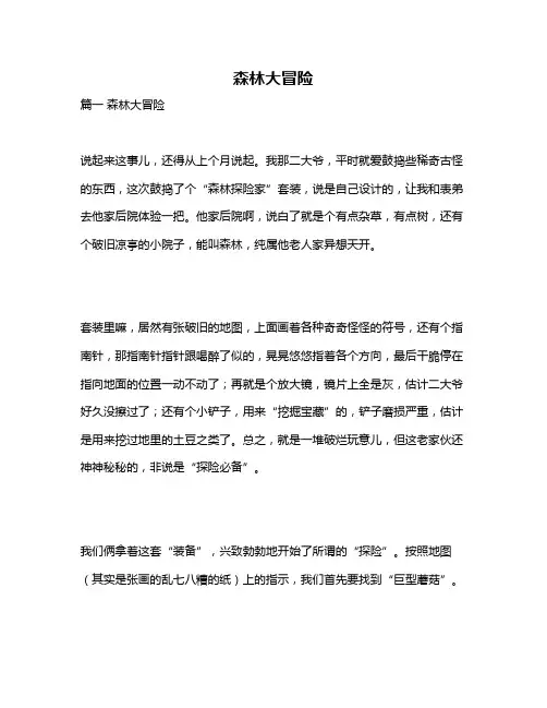 作文《森林大冒险》