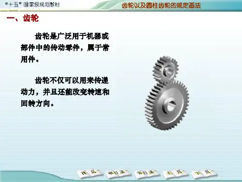 机械类-制图-标准件和常用件-齿轮以及圆柱齿轮的规定画法