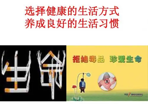 第二节 选择健康的生活方式