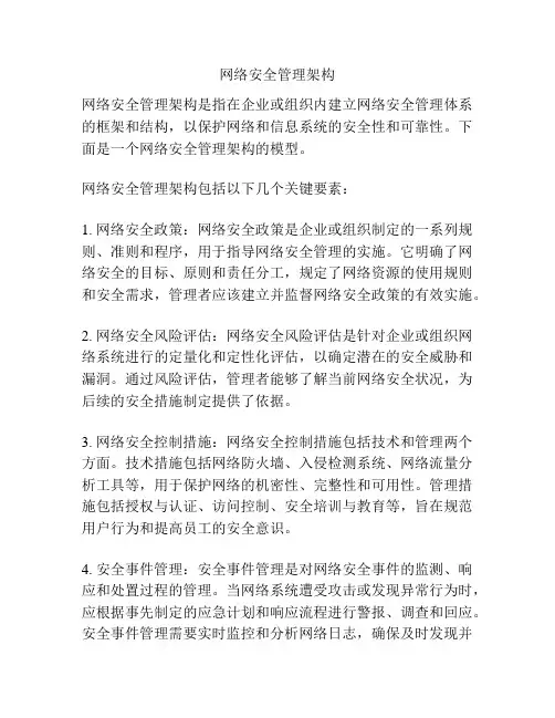 网络安全管理架构