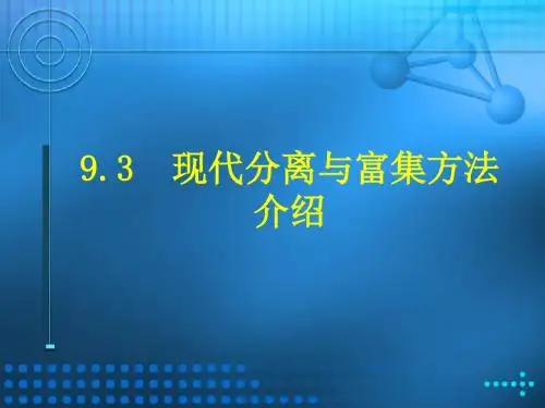 现代分离与富集方法介绍-PPT文档资料