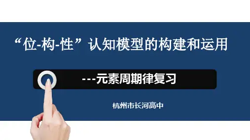2019届高中化学一轮复习元素周期律复习中“位-构-性”认识模式的构建和运用教学课件共14张PPT