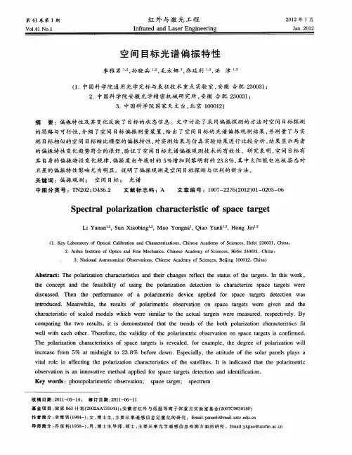 空间目标光谱偏振特性