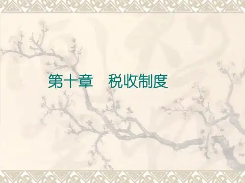 第十章税收制度