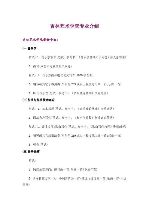 大学_吉林艺术学院专业介绍
