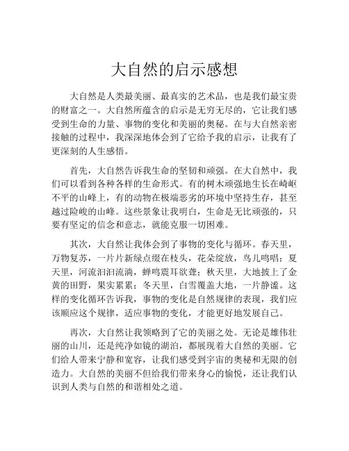 大自然的启示感想