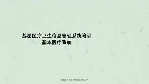 基层医疗信息系统培训-基本医疗课件