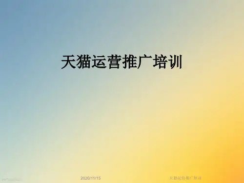 天猫运营推广培训