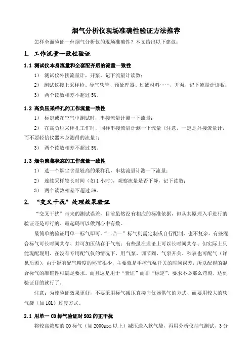 烟气分析仪准确性验证方法推荐