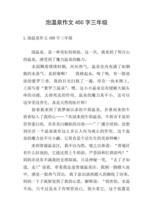 泡温泉作文450字三年级