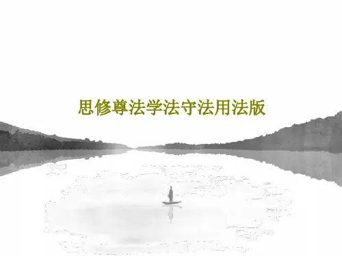 思修尊法学法守法用法版共104页