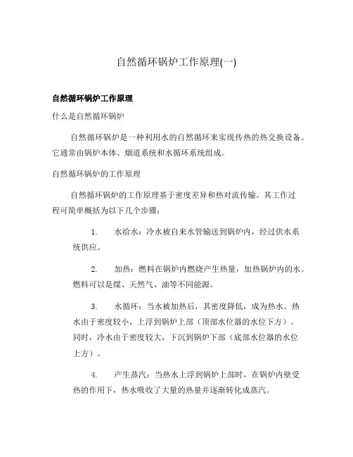 自然循环锅炉工作原理(一)