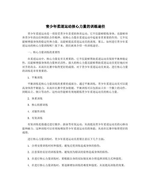 青少年柔道运动核心力量的训练途径