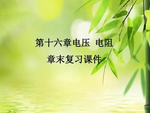 人教版九年级物理全一册第十六章电压 电阻复习19张PPT课件(共19张PPT)