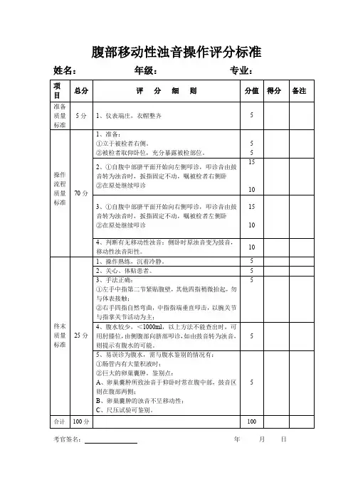 腹部移动性浊音