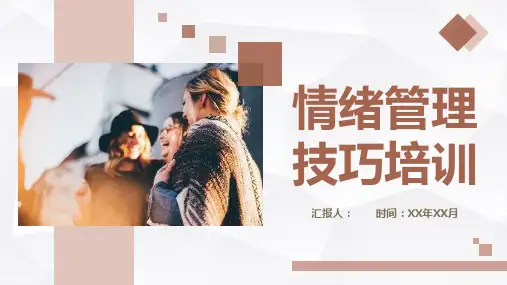 简洁精致情绪管理控制合理发泄技巧培训教师幼儿情绪管理重要性课程PPT模板课件