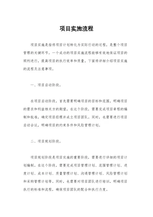 项目实施流程