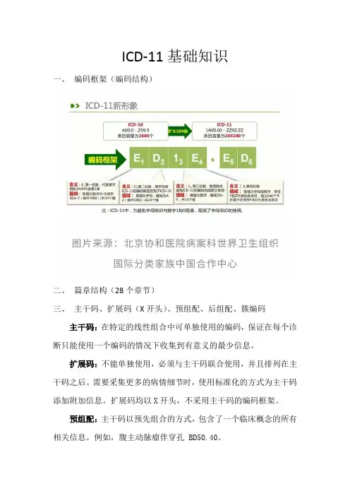 ICD-11(国际疾病分类第十一修订)重点基础知识总结 
