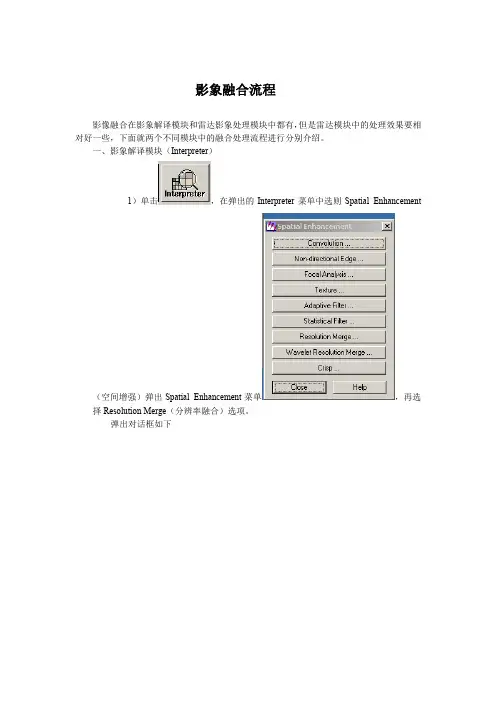 ERDAS影像融合操作流程