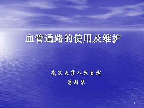 血管通路的使用及ppt课件