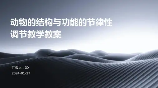 动物的结构与功能的节律性调节教学教案