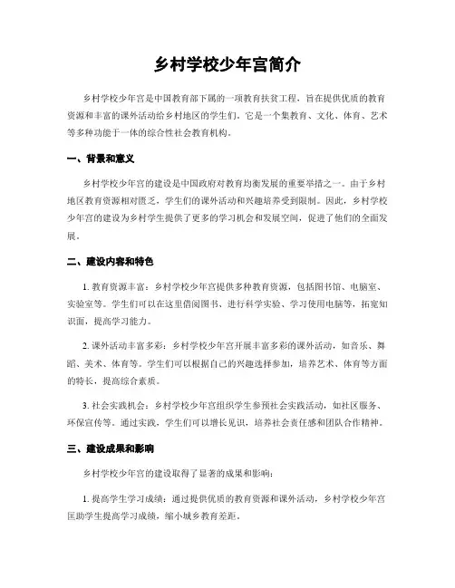 乡村学校少年宫简介