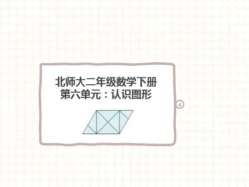 北师大二年级数学下册第六单元：认识图形知识点思维导图