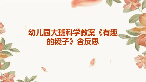 幼儿园大班科学教案《有趣的镜子》含反思