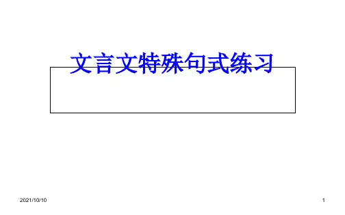 文言文特殊句式练习(非常好用)