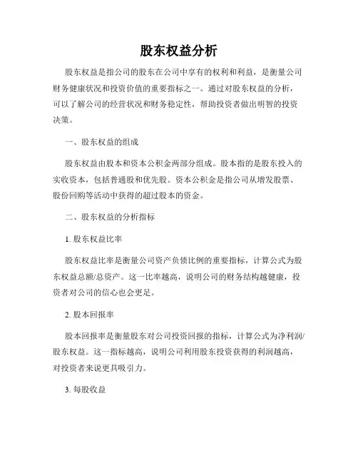 股东权益分析