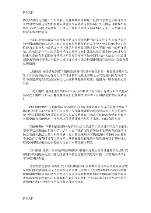 (整理)体表肿块.