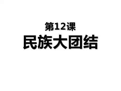 人教部编版历史 八年级下册 第四单元 第12课 民族大团结 (共21张PPT)课件