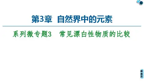 2021-2022学年高中化学：第3章 系列微专题3 常见漂白性物质的比较 