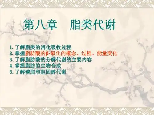 第八章  脂类代谢-PPT资料68页