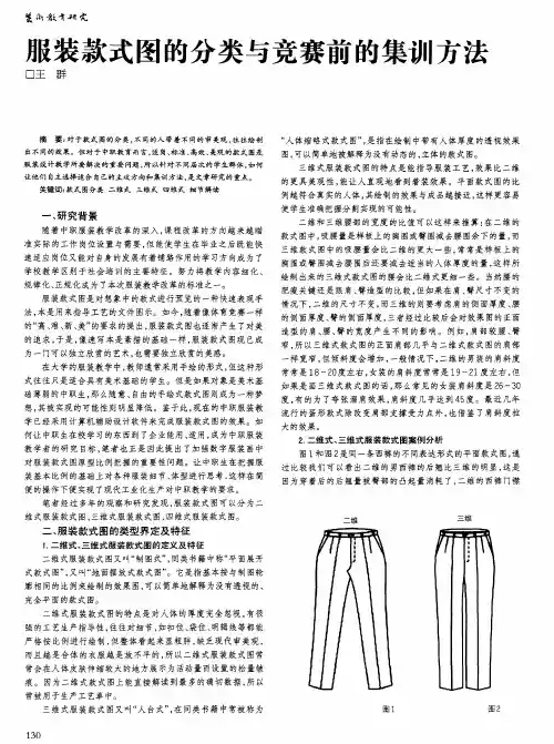 服装款式图的分类与竞赛前的集训方法