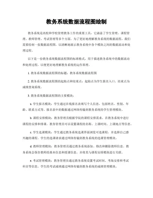 教务系统数据流程图绘制