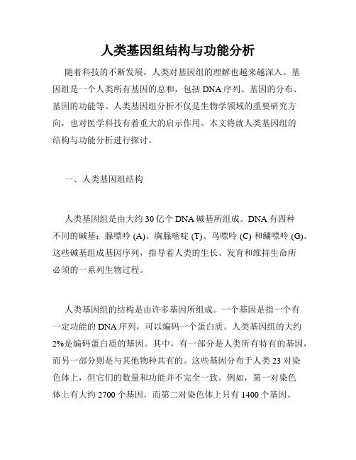 人类基因组结构与功能分析