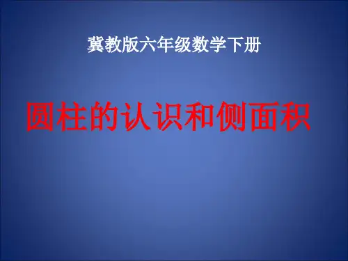 六年级数学下册课件-4.1圆柱和圆柱的侧面积 - 冀教版(共36张PPT)