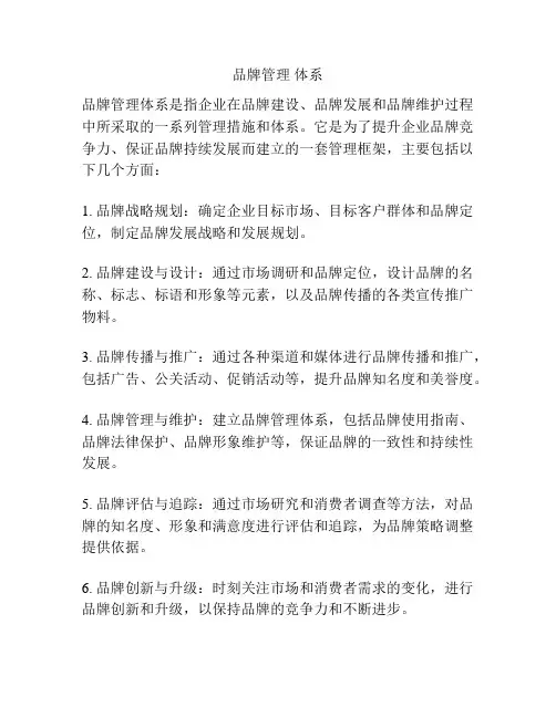 品牌管理 体系