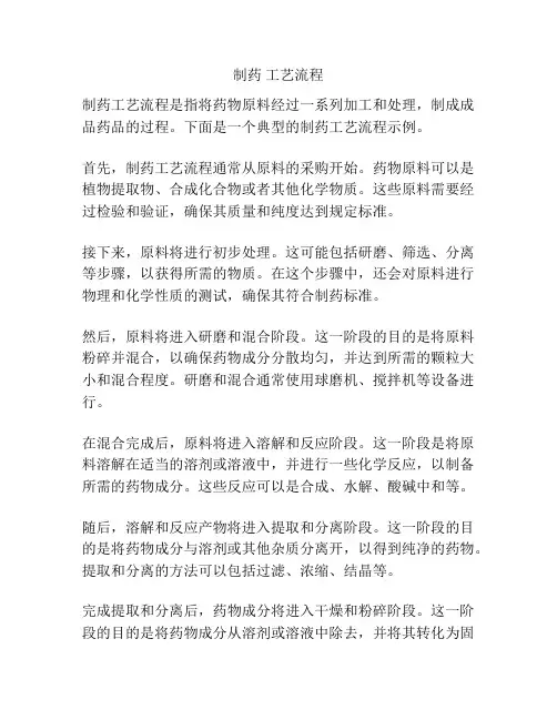 制药 工艺流程