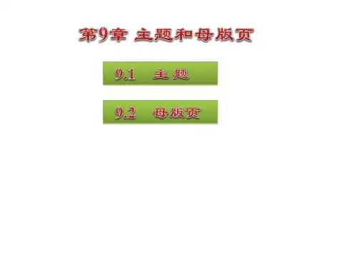 第9章 主题和母版页