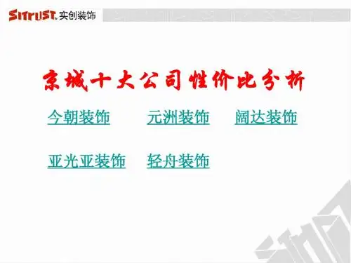 京城十大公司性价比分析
