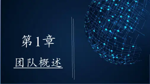 团队建设与管理实务 第4版 第1章  团队概述