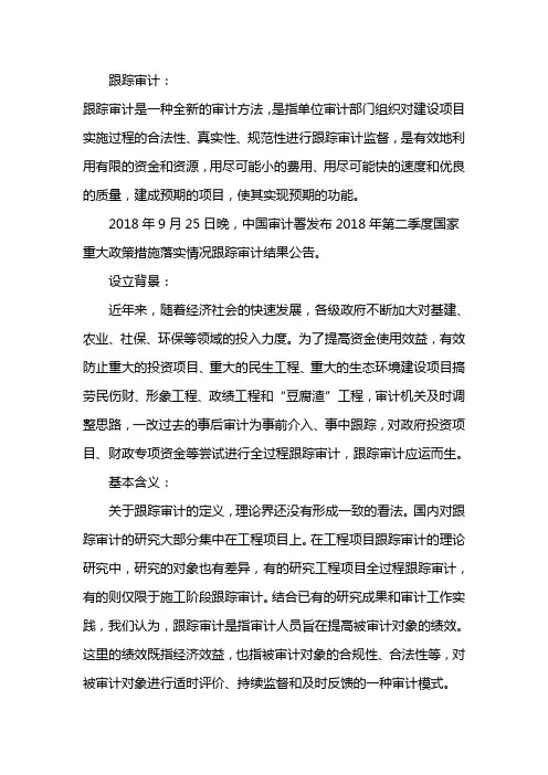 跟踪审计月报